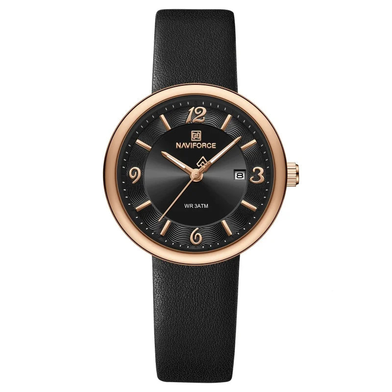 Relógio NAVIFORCE – Mostrador Floral - Pulseira de PU