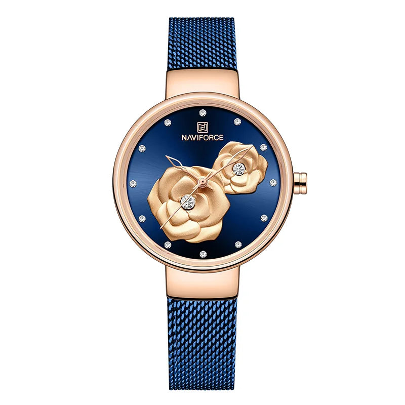 Relógio Feminino NAVIFORCE – Pulseira de Aço