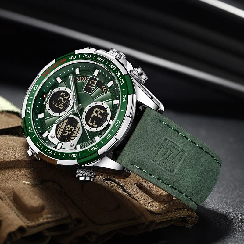 Relógio NAVIFORCE Militar – Cronógrafo Esportivo e à Prova de Água.