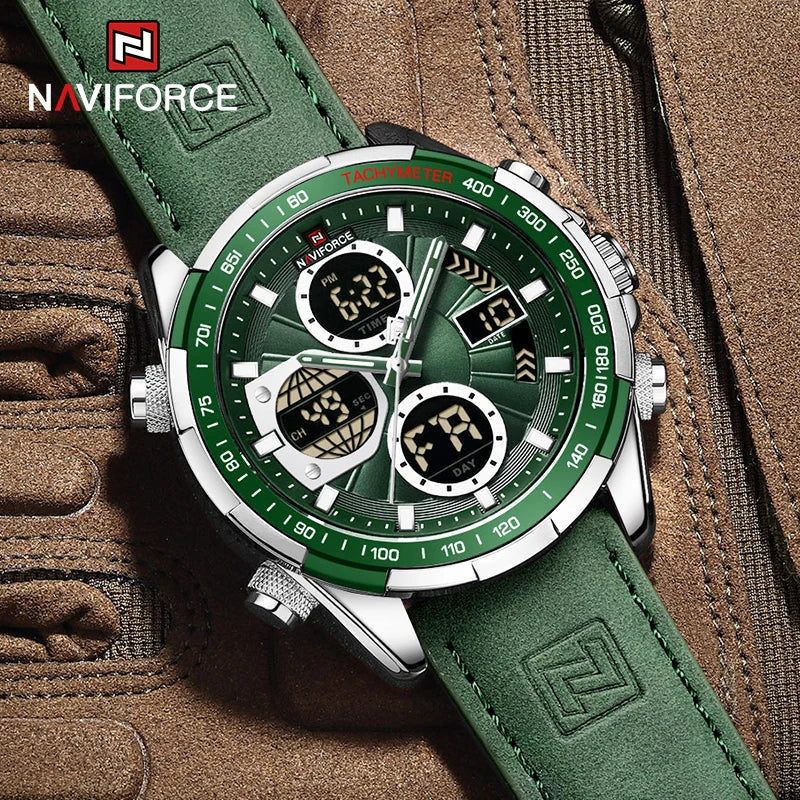 Relógio NAVIFORCE Militar – Cronógrafo Esportivo e à Prova de Água.