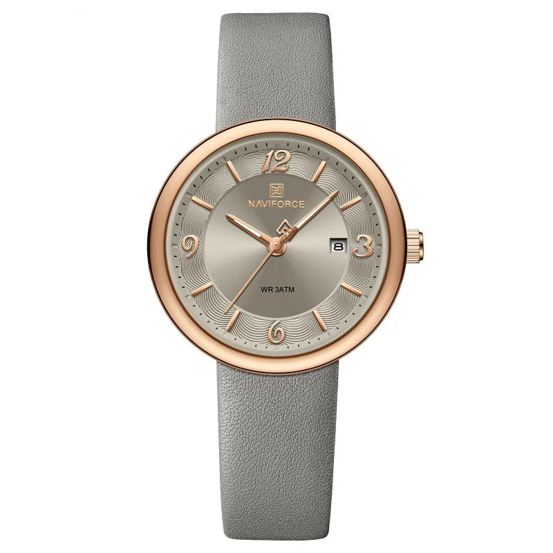 Relógio NAVIFORCE – Mostrador Floral - Pulseira de PU