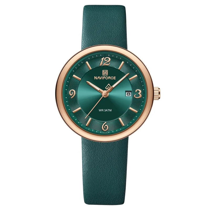 Relógio NAVIFORCE – Mostrador Floral - Pulseira de PU