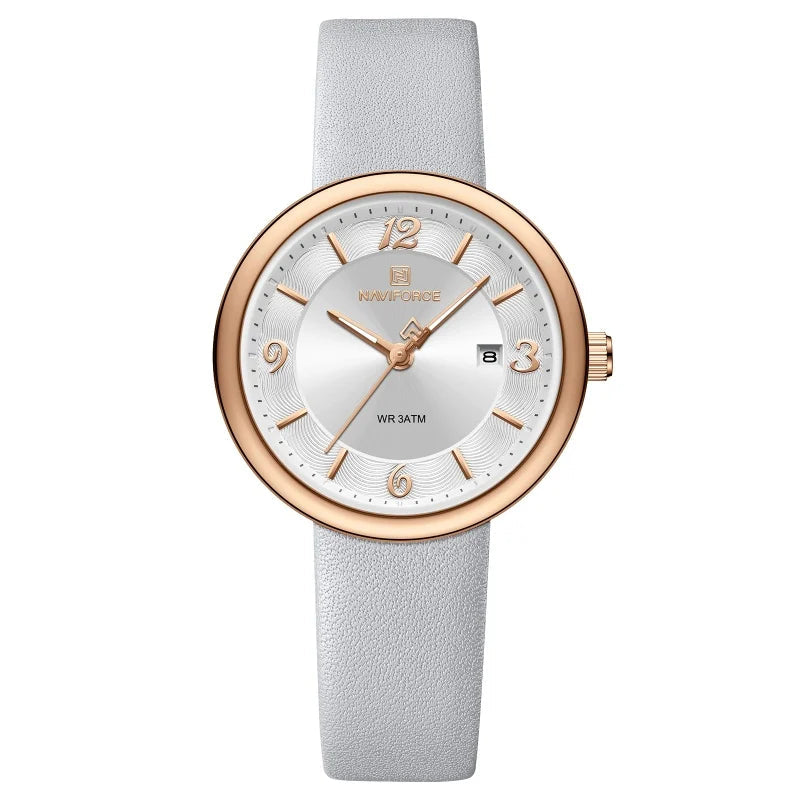 Relógio NAVIFORCE – Mostrador Floral - Pulseira de PU