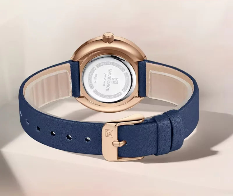 Relógio NAVIFORCE – Mostrador Floral - Pulseira de PU