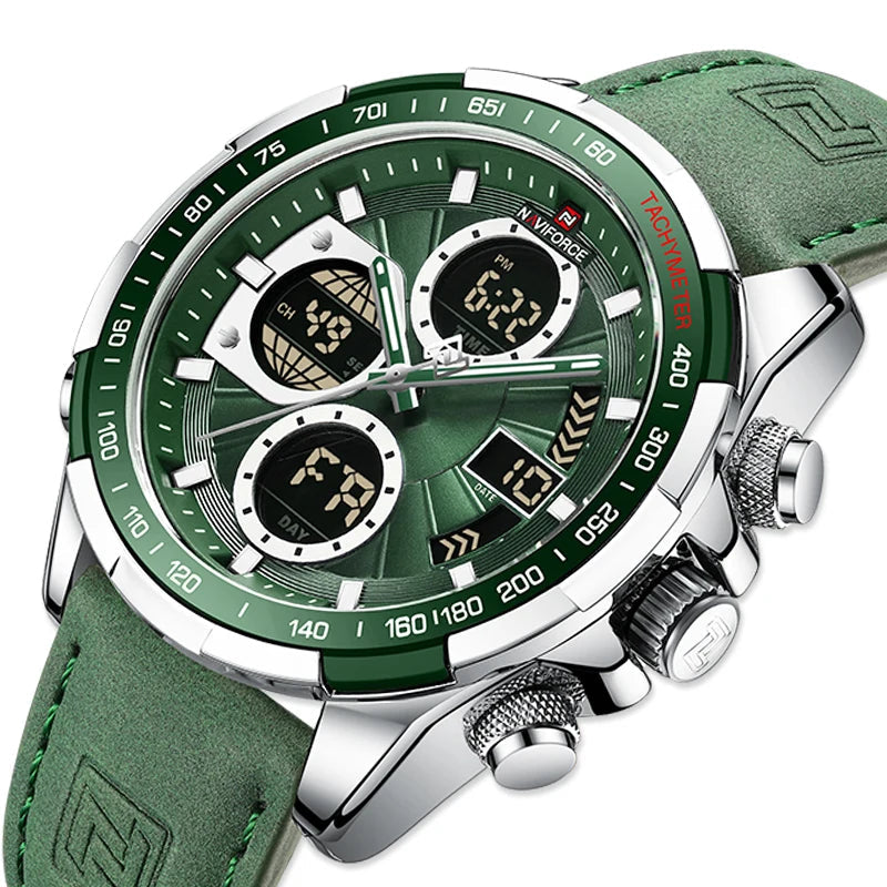 Relógio NAVIFORCE Militar – Cronógrafo Esportivo e à Prova de Água.