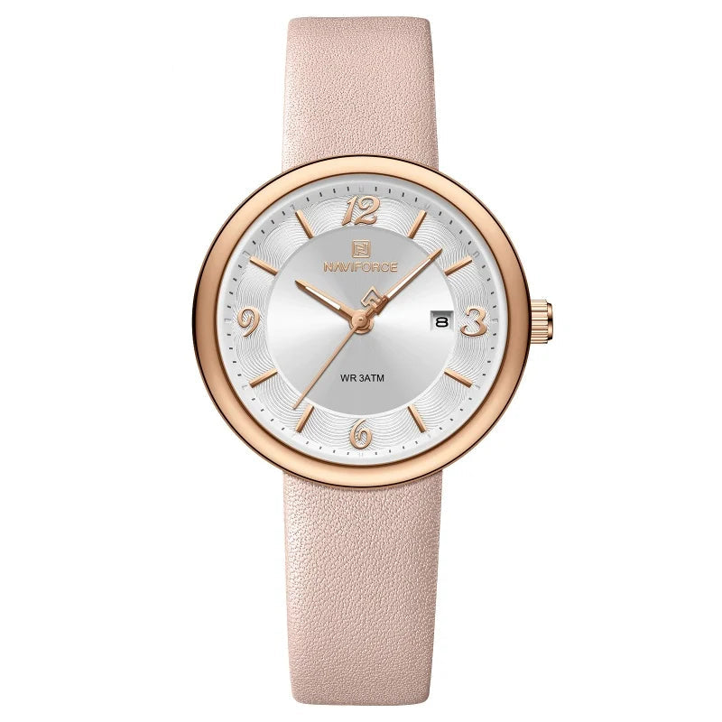 Relógio NAVIFORCE – Mostrador Floral - Pulseira de PU