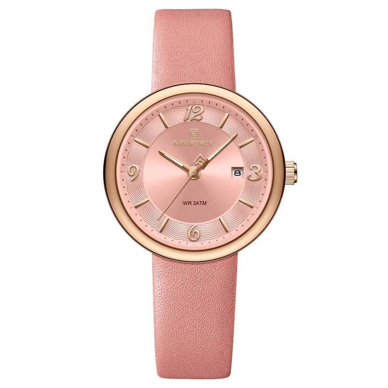 Relógio NAVIFORCE – Mostrador Floral - Pulseira de PU
