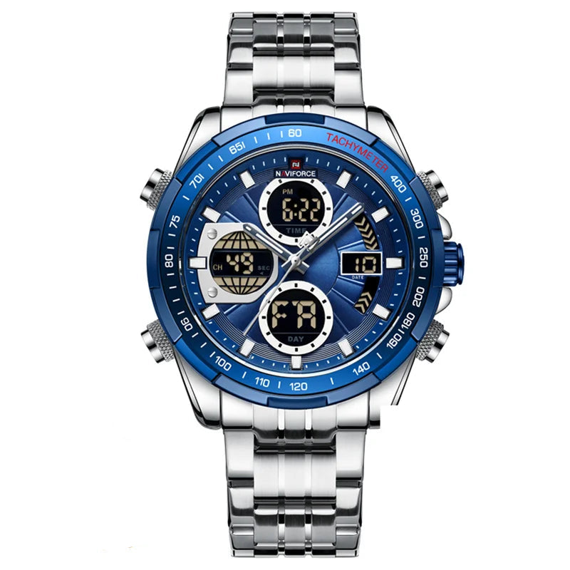 Relógio NAVIFORCE Militar – Cronógrafo Esportivo e à Prova de Água.